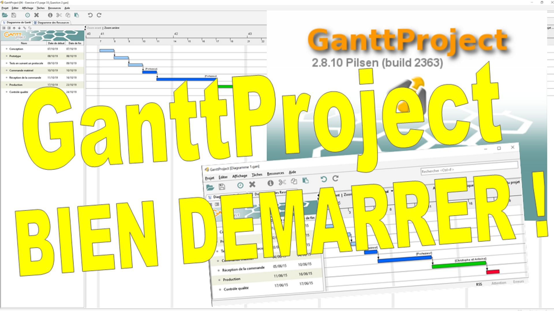 Gantt Project - Pour bien démarrer ...