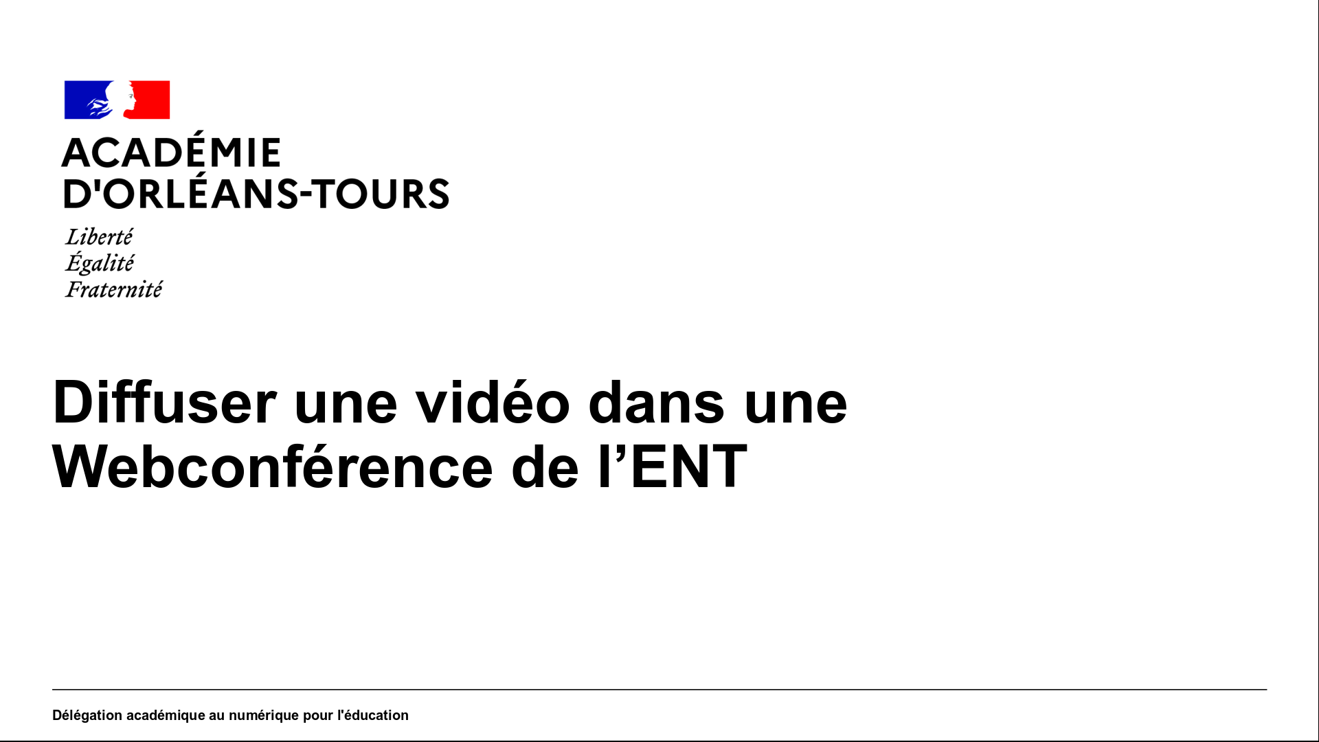 Diffuser une vidéo de la plateforme vidéo aux élèves dans une Webconférence